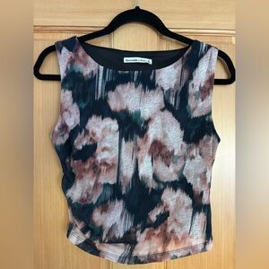 Abercrombie & Fitch Black and Pink Patterned Top